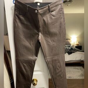 Wilfred The Melina Brown leather-like pants